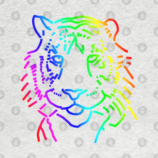 Rainbow Tiger by ellenhenryart